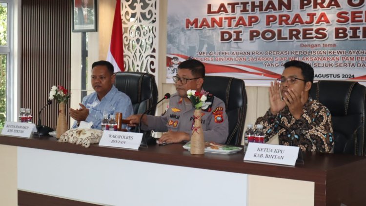 Polres Bintan Gelar Latpraops Mantap Praja Seligi 2024 Dalam Rangka Menghadapi Pilkada 2024