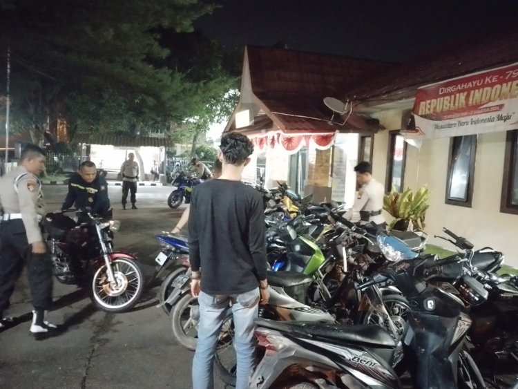 18 Sepeda Motor Knalpot Brong Diamankan Polsek Sekupang Dalam Kegiatan Cipta Kondisi