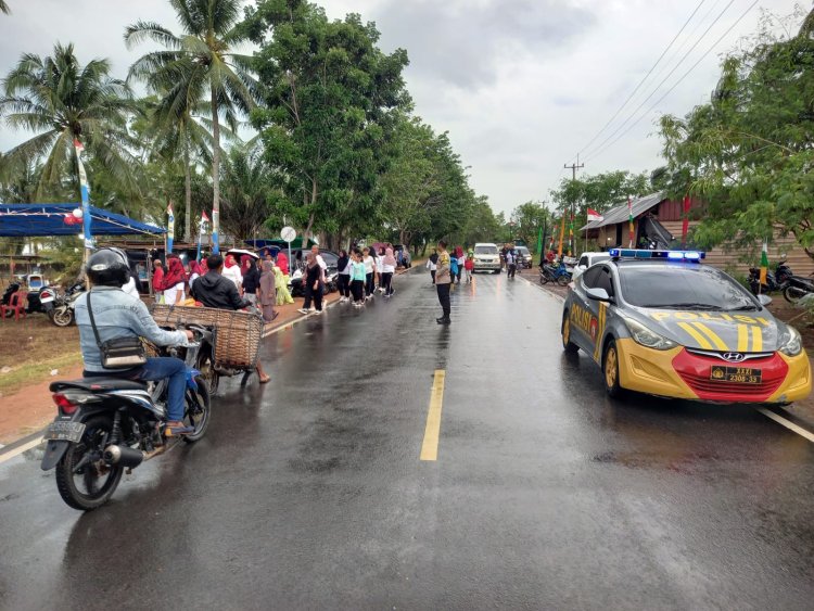 Luar Biasa, Tak Kenal Lelah Polres Bintan Berikan Pengamanan Perayaan HUT RI Ke-79, Hingga Ke Pelosok