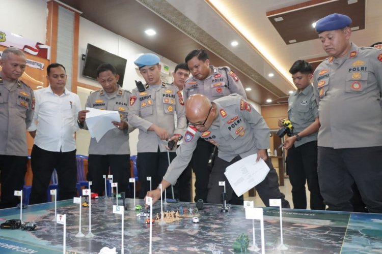 Tactical Floor Game (TFG) Operasi Mantap Praja Seligi 2024 Polres Karimun