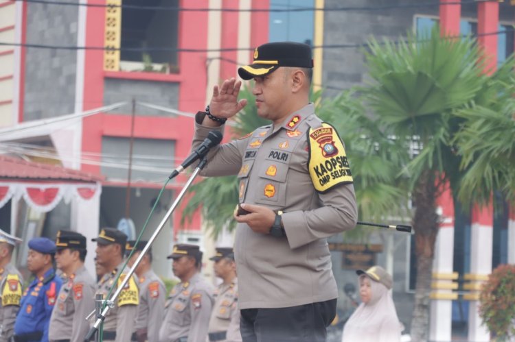 Kapolres Karimun Pimpin langsung Apel kesiapan Pengamanan Pendaftaran Bakal Calon Bupati dan Wakil Bupati