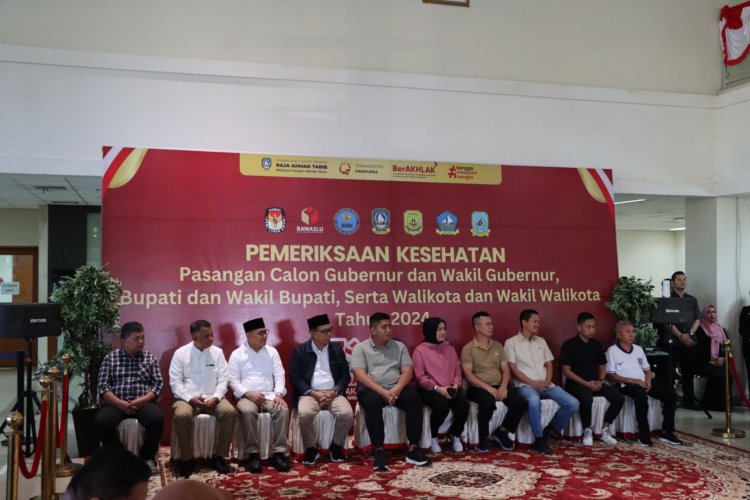 Personel Polres Lakukan Pengamanan Pemeriksaan Kesehatan Calon Bupati Bintan