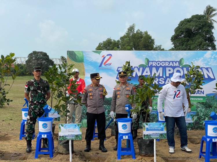 Partisipasi Kapolres Bintan Laksanakan Program Tanam Pohon Bersama Dalam Rangka HUT Air Nav ke-12