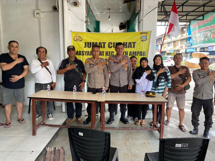 Kegiatan Jumat curhat Polsek Batu Ampar bersama Masyarakat Di Nagoya garden seraya kecamatan Batu Ampar