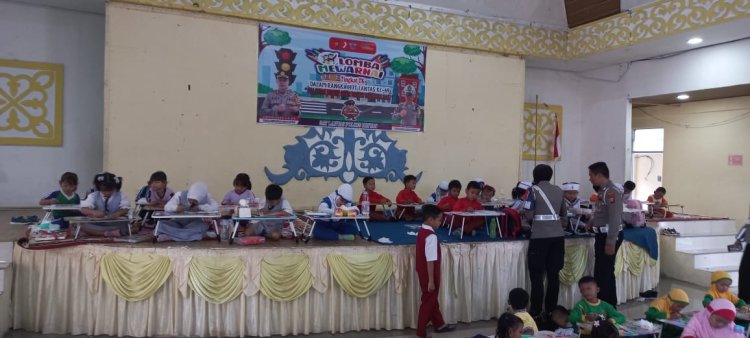 Sambut HUT Lalu Lintas ke-69, Satlantas Polres Bintan Gelar Lomba Mewarnai