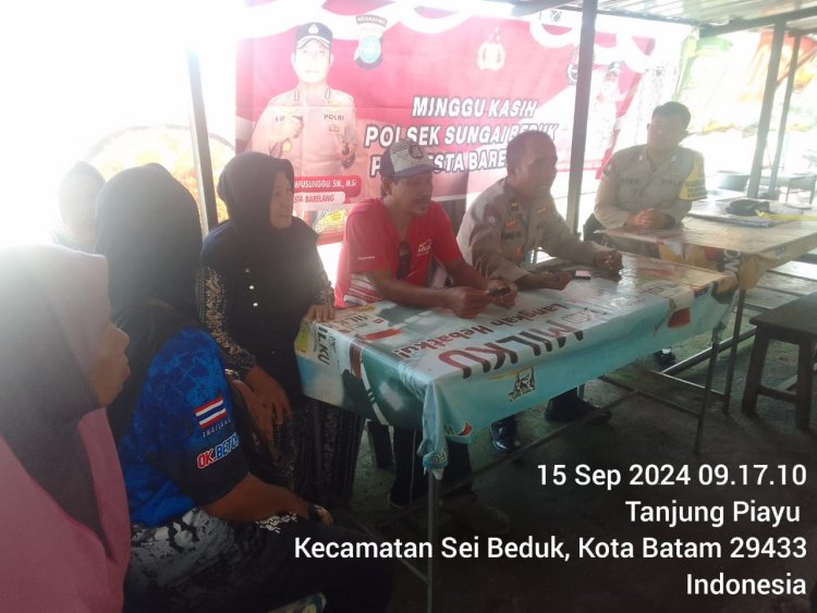 Kegiatan Minggu Kasih di Polsek Sungai Beduk