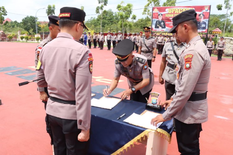 Kapolres Bintan Pimpin Upacara Setijab PJU Polres Bintan