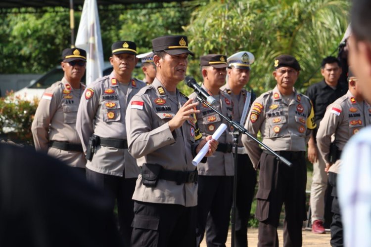 Memasuki Tahapan Penetapan Paslon, Polres Bintan Lakukan Pengamanan di Kantor KPUD Bintan