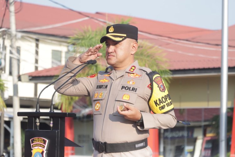 Kapolres Karimun Pimpin Upacara Sertijab Sejumlah PJU Polres Karimun