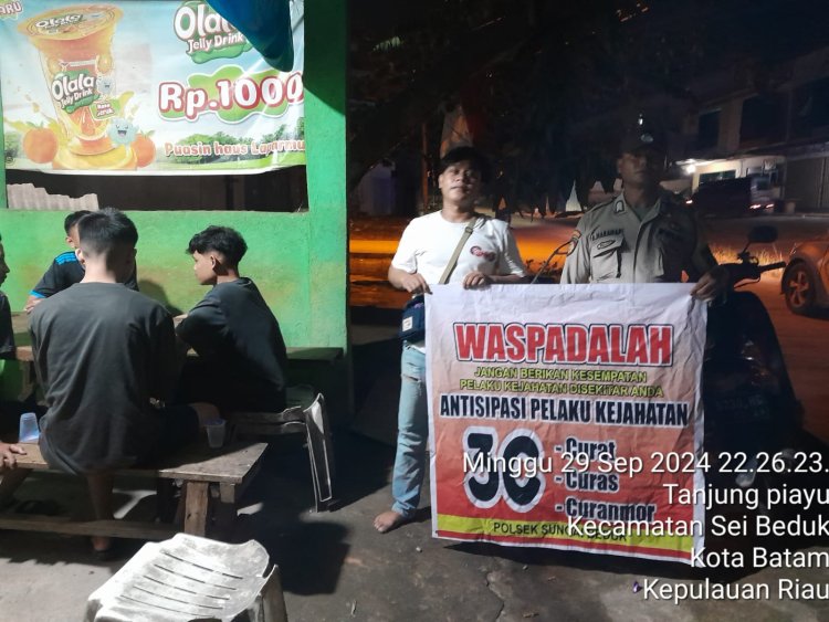 Batara Biru Polsek Sungai Beduk laksanakan patroli dan sambang dialogis berikan rasa aman, Cegah Tindak Kriminal