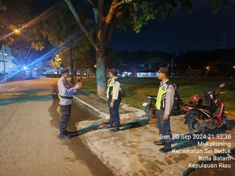 Patroli Cipkon Polsek Sungai Beduk, Cegah Aksi Kejahatan Dan Sampaikan Himbauan Kamtibmas