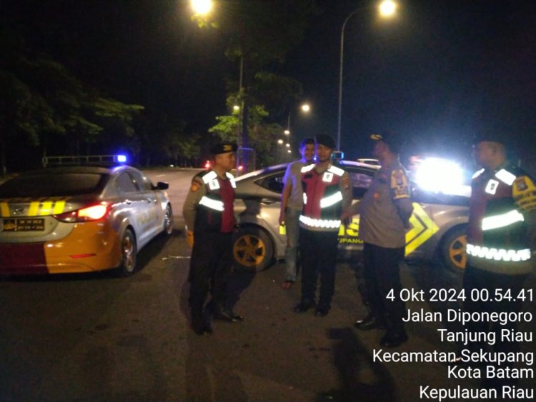 Pastikan Wilayah Aman, Patroli Gabungan Kapolsek Sekupang dan Batara Biru Patroli di Jalan Sei Temiang