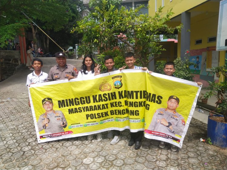 Polsek Bengkong Gelar Minggu Kasih Kamtibmas Bersama Jemaat Gereja Santo Damean