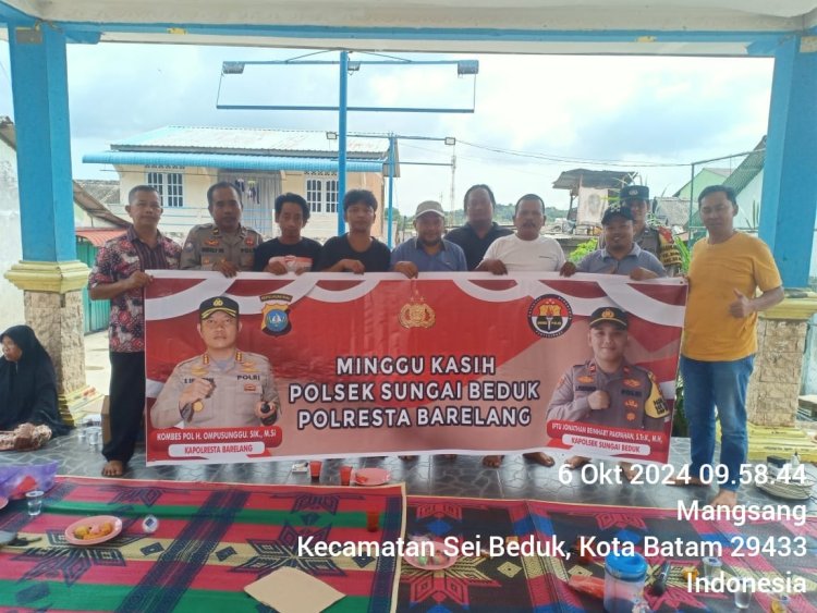 Kegiatan Minggu Kasih Polsek Sungai Beduk Bersama Warga Bida Ayu, Wujudkan Lingkungan Aman dan Kondusif