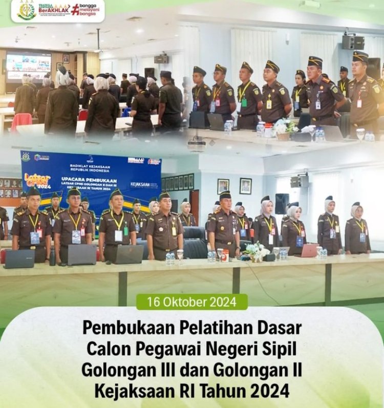 Pembukaan Pelatihan Dasar Calon Pegawai Negeri Sipil Kejaksaan Negeri Batam Tahun 2024