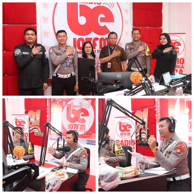 Ops Zebra Seligi 2024, Satlantas Bersama Sihumas Polresta Barelang Laksanakan Talk Show di Radio BE 107 FM