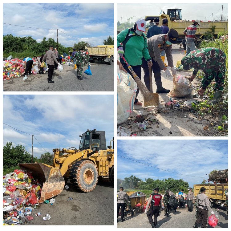 Keren, Polsek Balai Karimun, Koramil 01 Tanjung Balai Karimun Dan Perangkat Kelurahan bersinergi Bersama Warga Bersih-Bersih Lingkungan