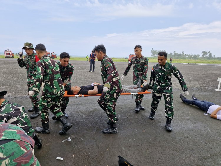 Lanud RSA Natuna Uji Kesiapsiagaan Tanggap Darurat untuk Keamanan Penerbangan