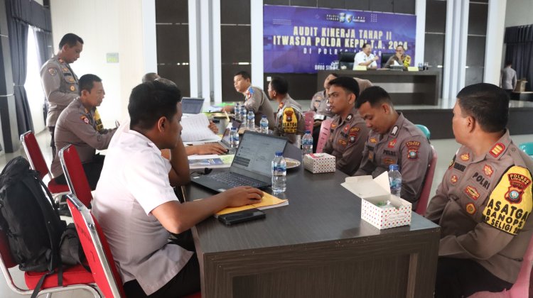 Satuan Kerja Polres Lingga Di Audit Tim Kinerja Tahap II Itwasda Polda Kepri Guna Pengawasan dan Pemeriksaan