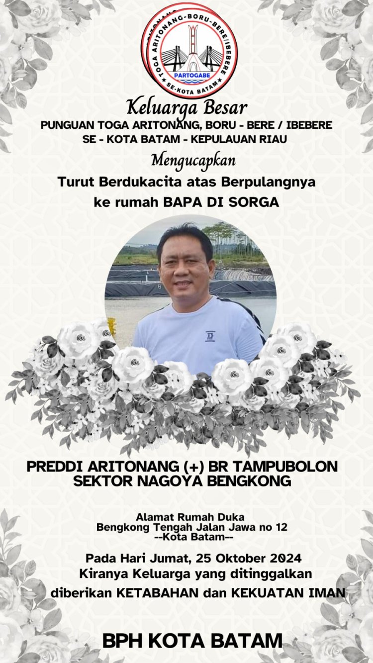 Berita Dukacita: Preddi Aritonang Berpulang ke Rumah Bapa di Sorga