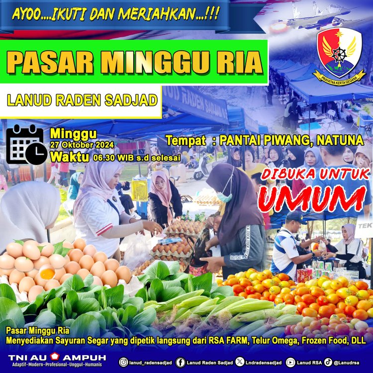 Pasar Minggu Ria Lanud Raden Sadjad Natuna Hadir Lagi!