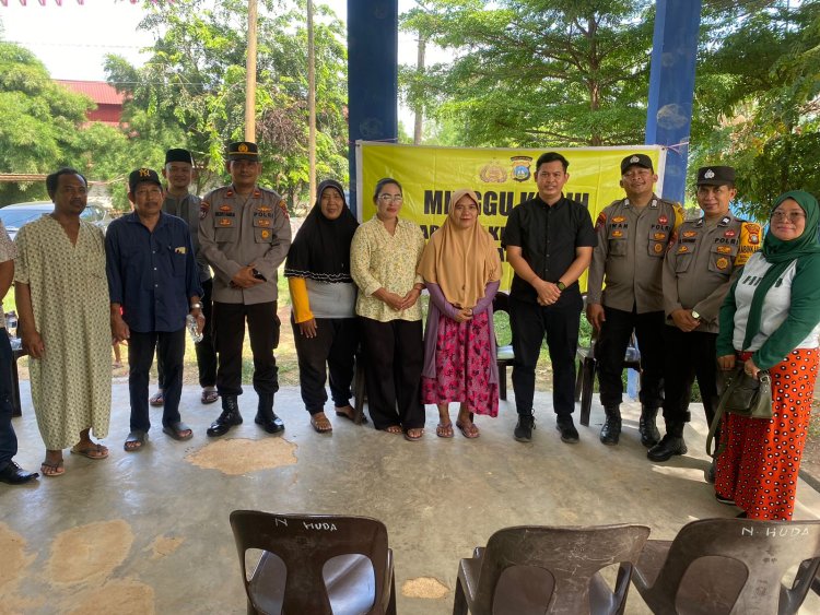 Minggu Kasih Polsek Batu Ampar bersama Warga tanjung Sengkuang berikan himbauan kamtibmas