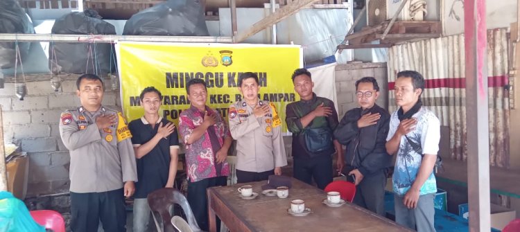 Polsek Batu Ampar Gelar Minggu Kasih, Ajak Warga Kampung Seraya Jaga Kamtibmas