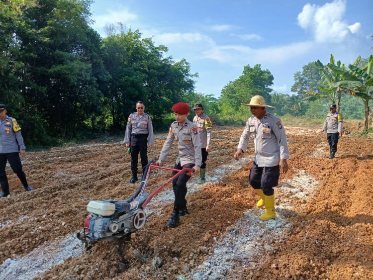 Dukung Asta Cita Presiden, Program Pekarangan Pangan Bergizi Polsek Bintan Utara Siap Tanam