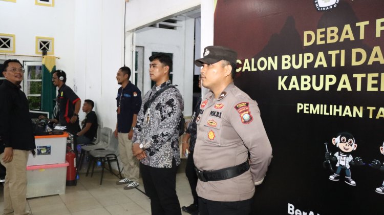 AKBP Apri Fajar Hermanto, Kapolres Lingga Pimpin Langsung Pengamanan Debat Cabup dan Cawabup Kab.Lingga