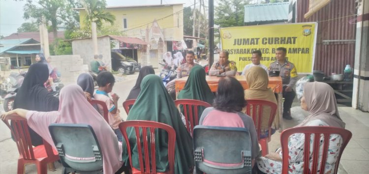 Polsek Batu Ampar Gelar Jumat Curhat Bersama Warga Kampung Damai, Sei Jodoh