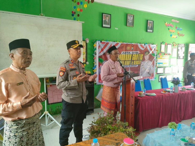 Menu Sehat dan Bergizi: Polres Karimun Berbagi Kepada 96 Siswa SDN 011 Tebing