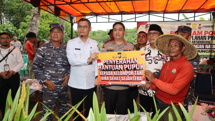 Dukung Ketahanan Pangan Nasional, Polresta Tanjungpinang Gelar Penanaman Serentak di Kampung Bugis