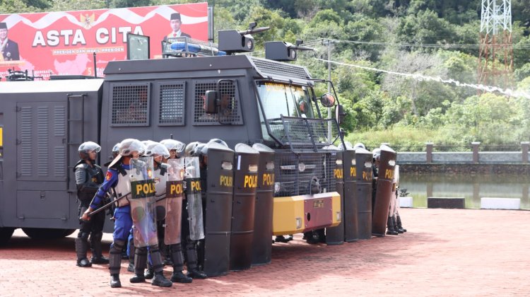 Akp Zulkarnain Pimpin Latihan Dalmas Bersama BKO Brimob Polda Kepri