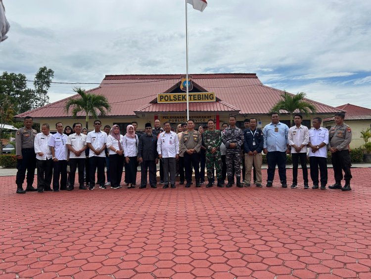 Deklarasi Pemilu Damai di Kecamatan Tebing Dihadiri Polsek dan Forkopimcam