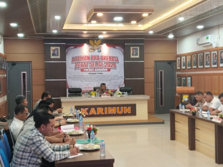 Polres Karimun Gelar Latpra Ops Dengan Sandi Pekat Seligi 2024