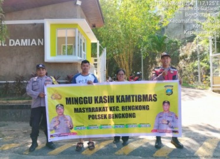 Polsek Bengkong Gelar Minggu Kasih Kamtibmas di Gereja Santo Damian, Kota Batam