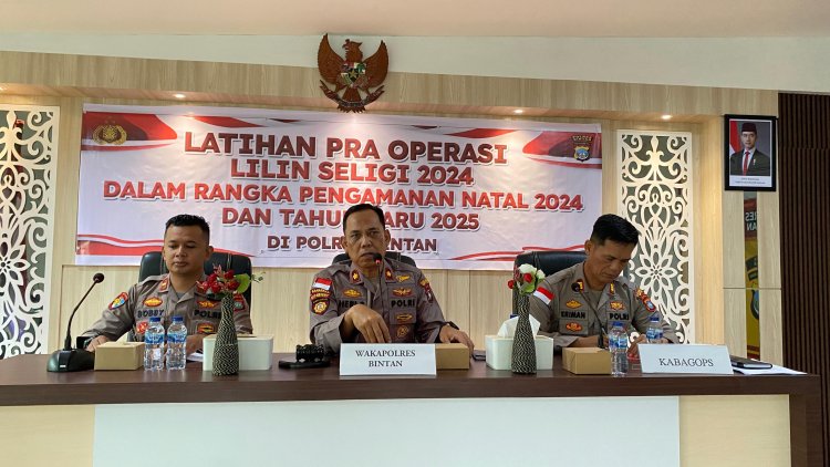 Polres Bintan Gelar Latihan Pra Operasi Lilin Seligi 2024