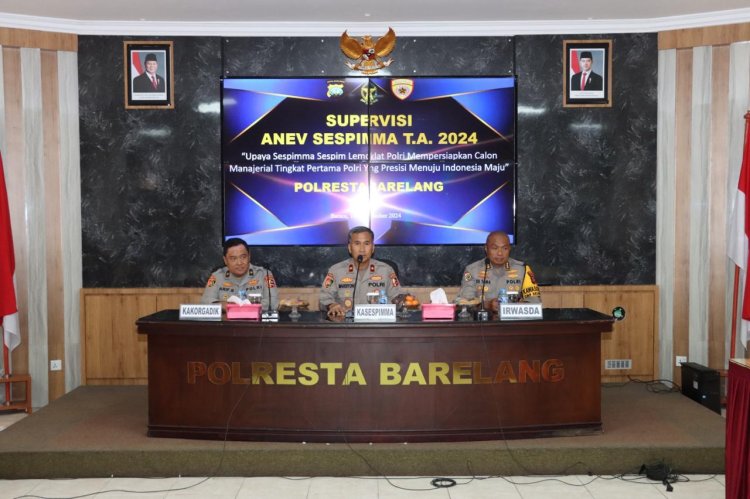 Sespimma Sespim Lemdiklat Polri laksanakan Supervisi dan Anev di Polresta Barelang