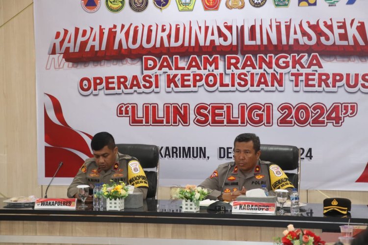 Wakapolres Karimun Pimpin Rakor Lintas Sektoral Operasi Lilin Seligi-2024 Kabupaten Karimun