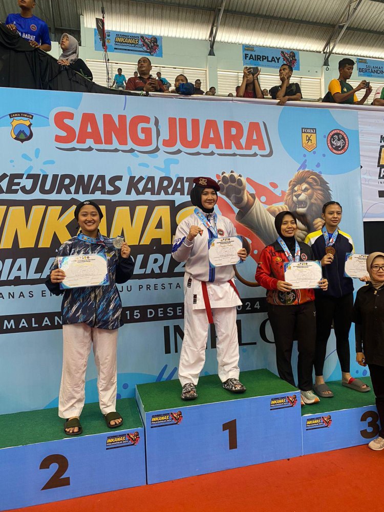 Inkanas Polda Kepri Raih Prestasi di Kejurnas Karate Piala Kapolri 2024