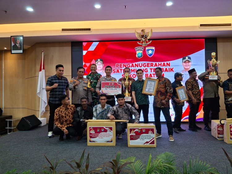 Pos Satkamling Tiban III Raih Juara II Polresta Barelang Award 2024: Kapolsek Sekupang Ucapkan Selamat