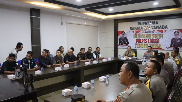 AKBP Apri Fajar Hermanto, Pimpin Press Release Akhir Tahun 2024 Polres Lingga