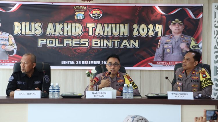 ini Pencapaian Polres Bintan Sepanjang Tahun 2024 Dalam Kegiatan Rilis Akhir Tahun 2024