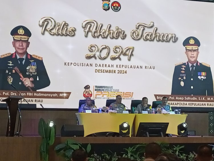 Polda Kepri Gelar Rilis Akhir Tahun 2024, Tampilkan Inovasi dan Capaian Kinerja