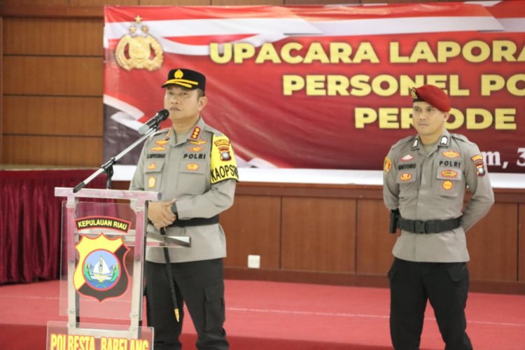 Polresta Barelang Gelar Upacara Korps Raport: 104 Personel Naik Pangkat Setingkat Lebih Tinggi