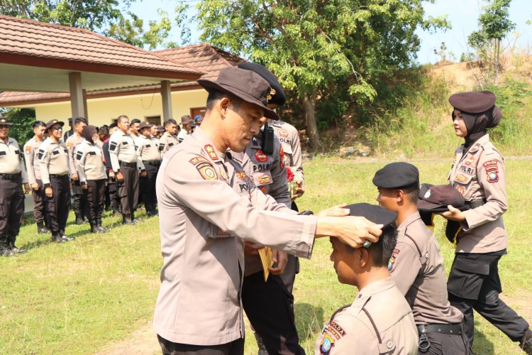 Tradisi Pembaretan: 102 Bintara Remaja Polda Kepri Siap Jalani Tugas Samapta