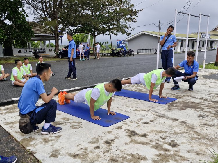 Panitia Daerah Lanud RSA Gelar Tes Kesamaptaan Jasmani untuk Casis Tamtama PK TNI AU 2025