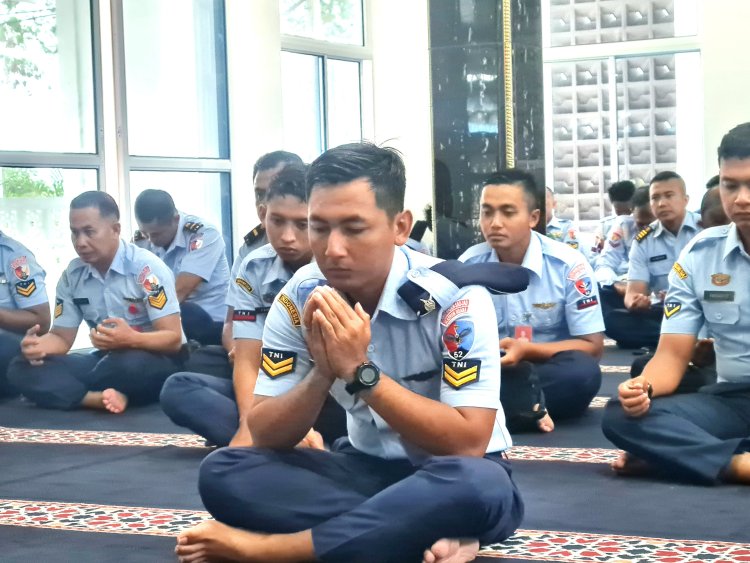 Sholat Dhuha dan Ceramah di Lanud Raden Sadjad Natuna: Ingatkan Pentingnya Bersyukur