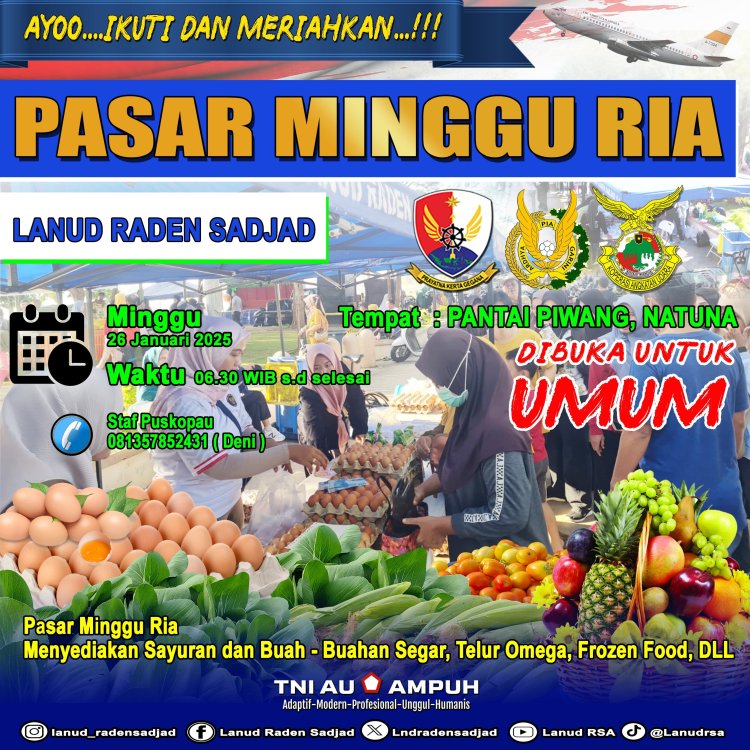 Pasar Minggu Ria: Belanja dan Dukung Produk Lokal di Pantai Piwang Natuna