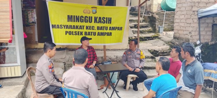 Kegiatan Minggu kasih Polsek Batu Ampar di Komp Roma Sumatera sei jodoh